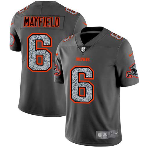 Men Cleveland Browns #6 Mayfield Nike Teams Gray Fashion Static Limited NFL Jerseys->cleveland browns->NFL Jersey